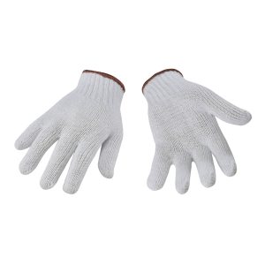 Gant tricot pêcheur - 70% nylon, 30% polyester blanc