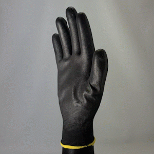Doublure en polyester noir - paume en nitrile gris – Image 2