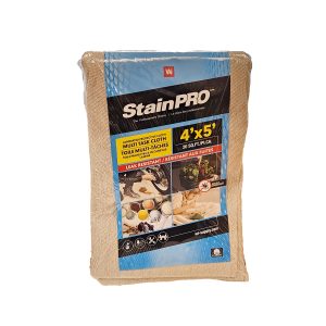 Non slip 4' x 5' Laminated Canvas leak Proof Drop Cloths - StainPro™
