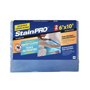 Non Slip 120 sq. ft. Non-woven Leak Proof Drop Cloths - StainPro™