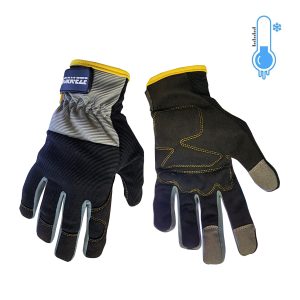 Mechanics glove - with polar fleece liner for winter  and synthetic leather w/ velcro strap