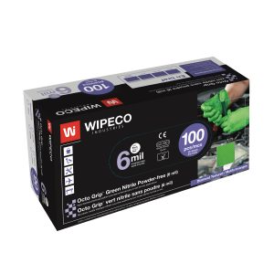 Gant jetable vert Wipeco en nitrile texturé 6 mil