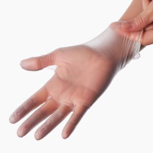 Wipeco Vinyl 4 mil Clear Disposable Glove (Extended Cuff) - Image 2