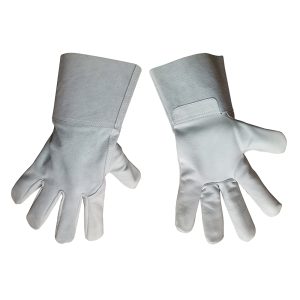 Pipe fitters - cowhide palm, split leather 4" cuff  glove  with kevlar stitching