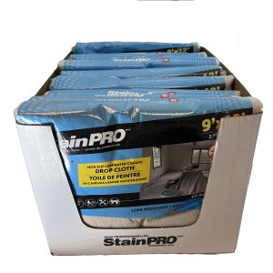 Non slip 9' x 12' Laminated Canvas leak Proof Drop Cloths - StainPro™ - Image 2