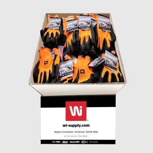 Product Display - High Dexterity Hi. Vis. Orange Nylon Knit Liner Gloves