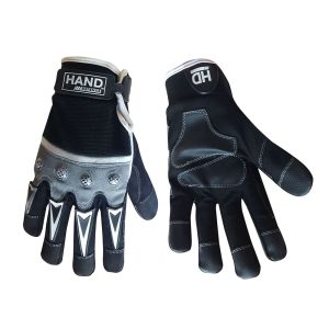 Velcro synthetic leather mechanics glove - hybrid contact