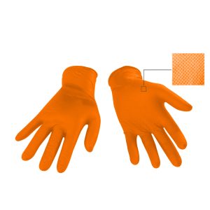 Gant jetable orange Wipeco en nitrile texturé 8 mil – Image 2