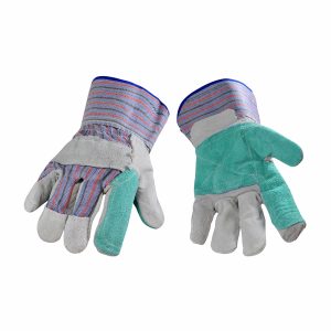 Gant d'ajusteur à double paume et croûte de cuir robuste