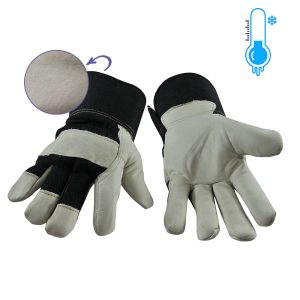 Gant d'hiver en cuir de vachette Thinsulate ® C100 à paume pleine – Image 4