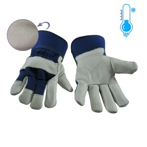 Gant d'hiver en cuir de vachette Thinsulate ® C100 à paume pleine – Image 3