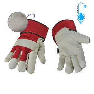 Gant d'hiver en cuir de vachette Thinsulate ® C100 à paume pleine – Image 2
