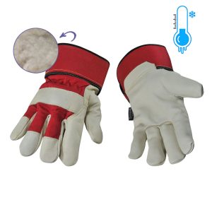 Gant d'ajusteur en cuir doublé velours (l/xl), 3 couleurs rouge/bleu/noir – Image 3