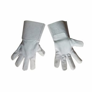 Tuyauteurs - paume en cuir de vache, gant en croûte de cuir à manchette de 4"