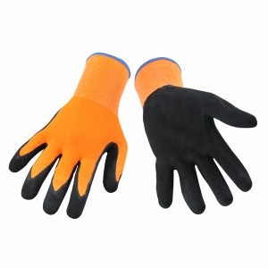 Haute Dextérité Salut. Vis. Gants doublés en tricot de nylon orange