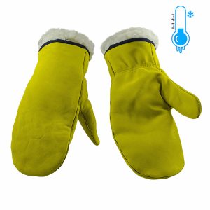 Winter - leather mitt with removable liner