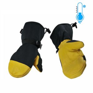 Hiver - gant de ski en cuir avec Thinsulate - jaune
