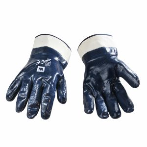 Gant en nitrile bleu entièrement trempé