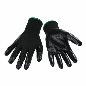 Doublure en polyester noir - paume en nitrile gris