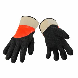 Double dipped coral unlined glove (safety cuff)