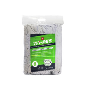New Washed Econo White Mixed Knit Wipers 8lb
