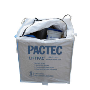 PacTec's LiftPac®  self standing hazardous waste bag